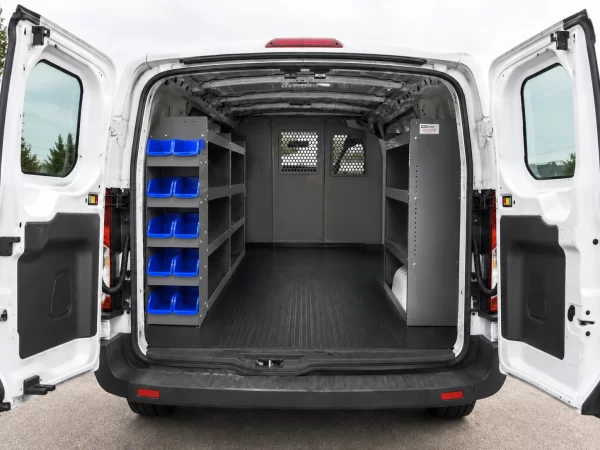 Van end shelf tower for standard roof cargo vans