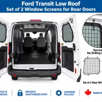 Ford Transit Low Roof 2 Rear Window Security Screens