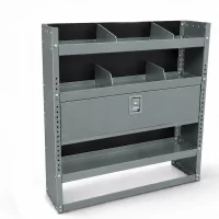 GMC Savana Chevy Express shelving with door