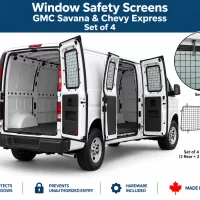 Chevy Express GMC Savana Window Security Screens Set of 4
