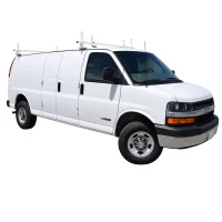 GMC Savana Chevy Express 2 Bar Aluminum Ladder Rack