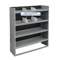 CA6016 shelving divider for middle and bottom tray 15 inch long by 6 inch high