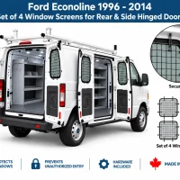 Ford Econoline E-150 E-250 E-350 rear and side window safety screens set of 4