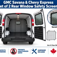 Chevy Express GMC Savana Window Screens rear doors