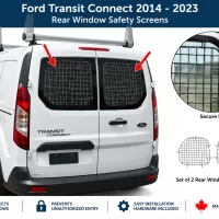 Ford Transit Connect Rear Window Safety Screens