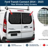 Ford Transit Connect Rear Window Safety Screens